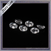 7X9mm cristal clair bonne qualité pierre naturelle topaze